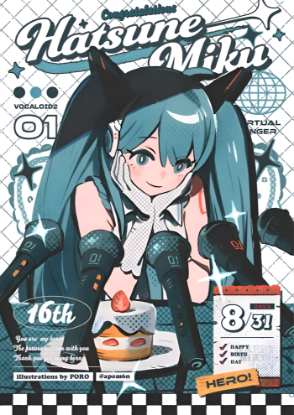 Slika Hatsuna Miku 16th Anniversary Poster A3