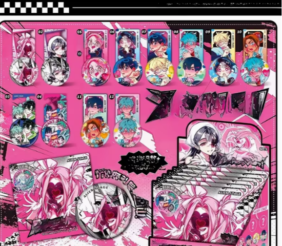 Picture of Anime Character Badge + Card Pack (Random)